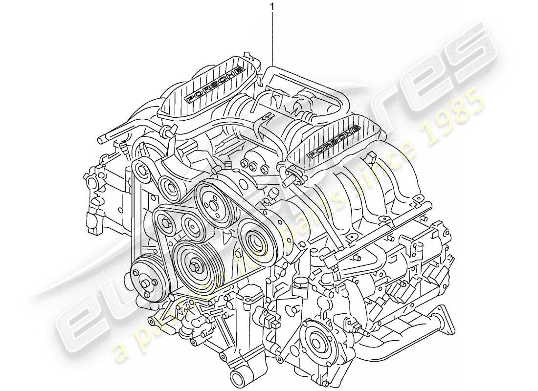 Porsche Replacement catalogue (1966) REPLACEMENT ENGINE Part Diagram