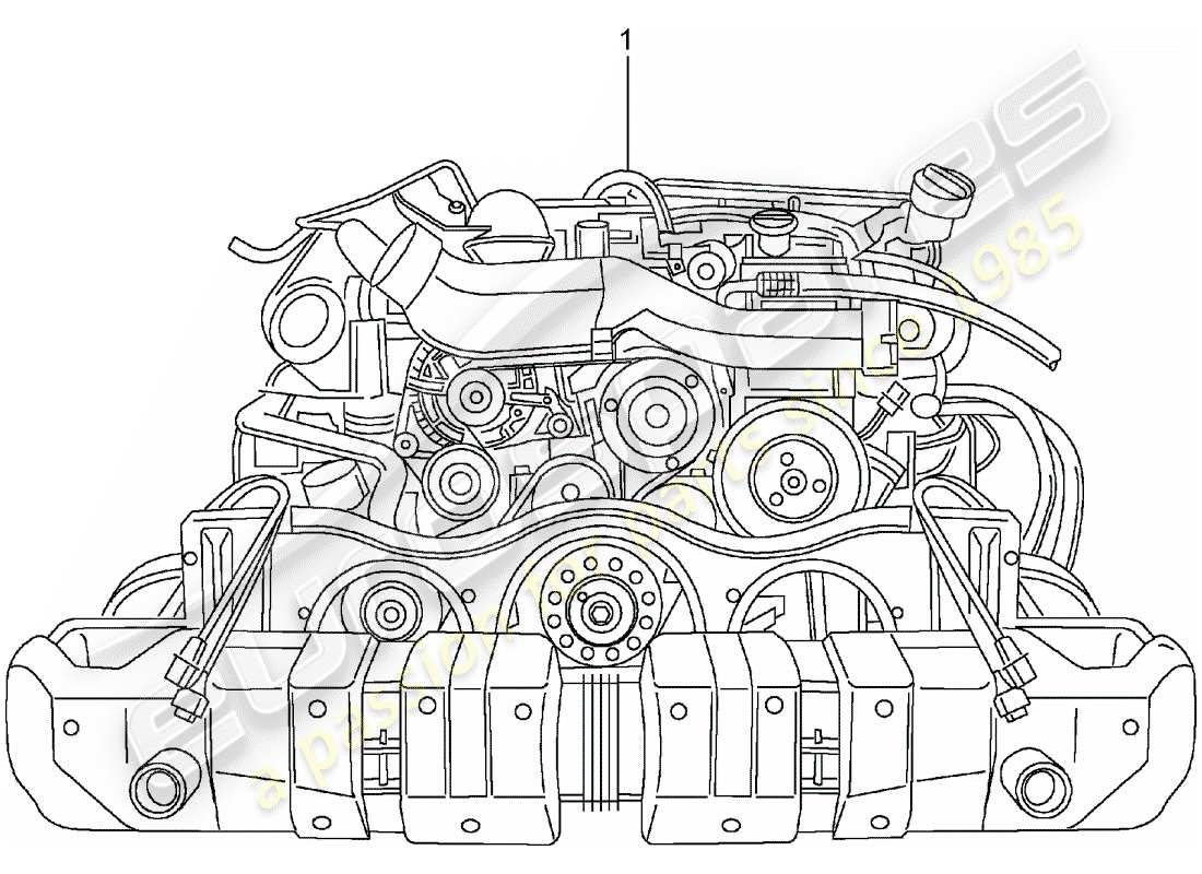 Porsche Replacement catalogue (1966) REPLACEMENT ENGINE Part Diagram