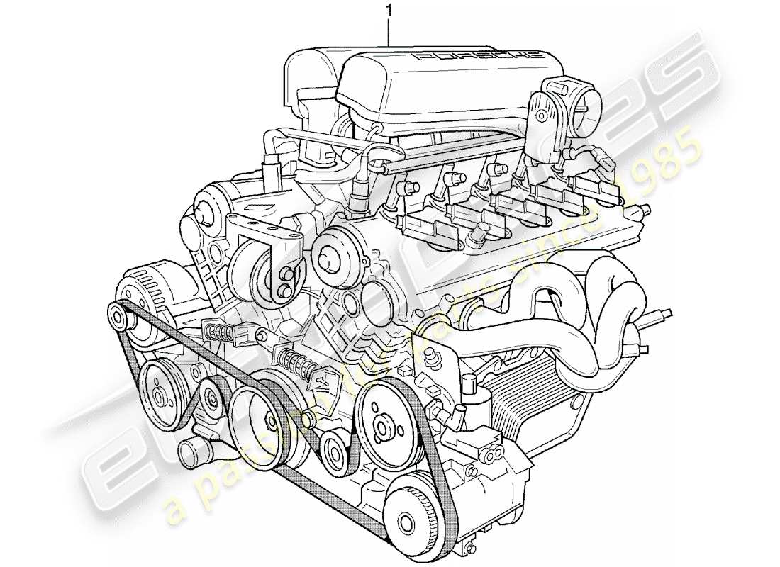 Porsche Replacement catalogue (1966) REPLACEMENT ENGINE Part Diagram