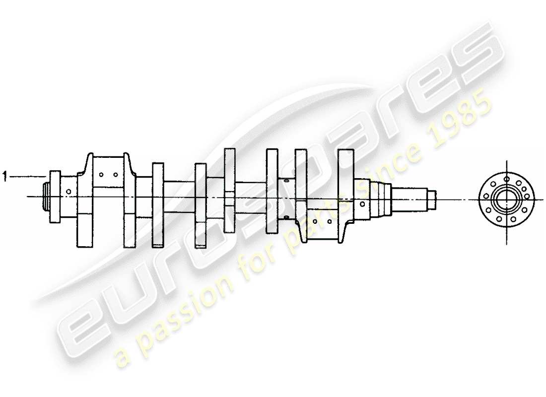 Porsche Replacement catalogue (1966) crankshaft Part Diagram