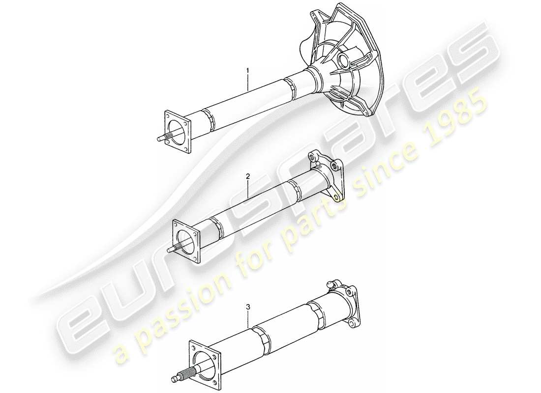 Porsche Replacement catalogue (1966) CENTRAL TUBE Part Diagram