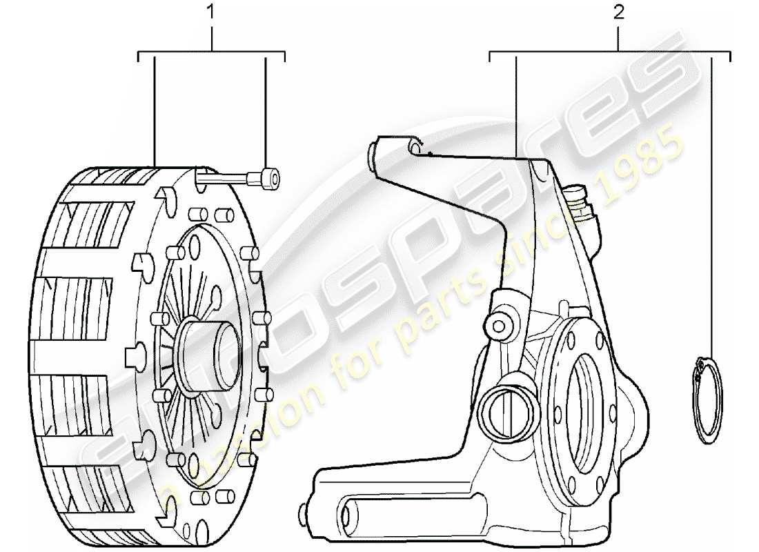 Porsche Replacement catalogue (1966) clutch Part Diagram