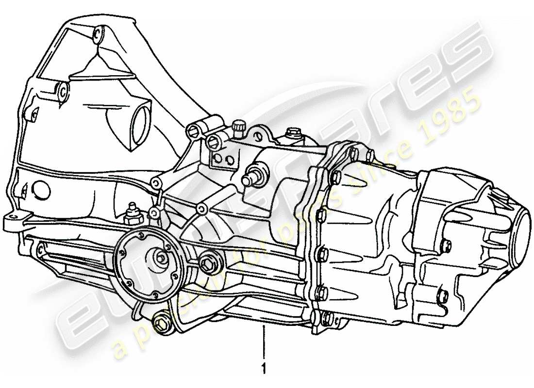 Porsche Replacement catalogue (1966) MANUAL GEARBOX Part Diagram