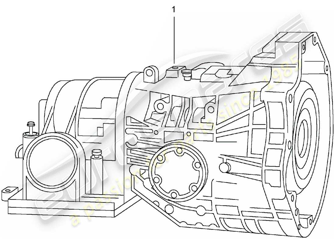 Porsche Replacement catalogue (1966) AUTOMATIC TRANSMISSION Part Diagram