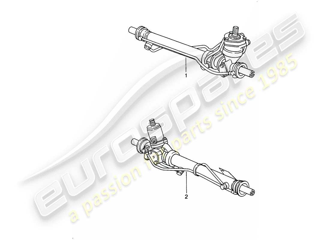 Porsche Replacement catalogue (1966) STEERING GEAR Part Diagram