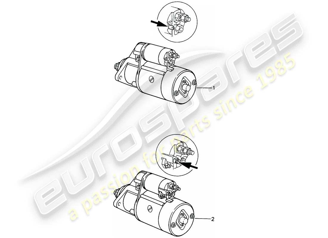 Porsche Replacement catalogue (1966) STARTER Part Diagram