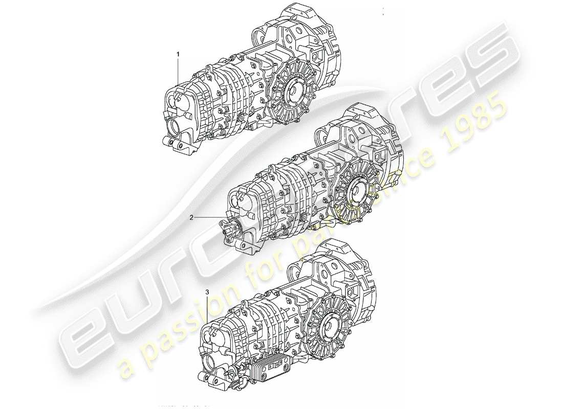 Porsche Replacement catalogue (1967) MANUAL GEARBOX Part Diagram