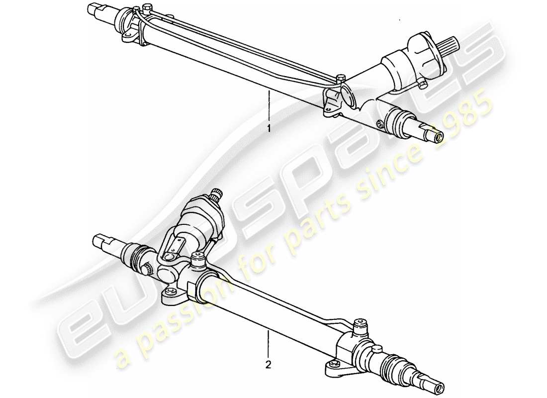 Porsche Replacement catalogue (1967) STEERING GEAR Part Diagram