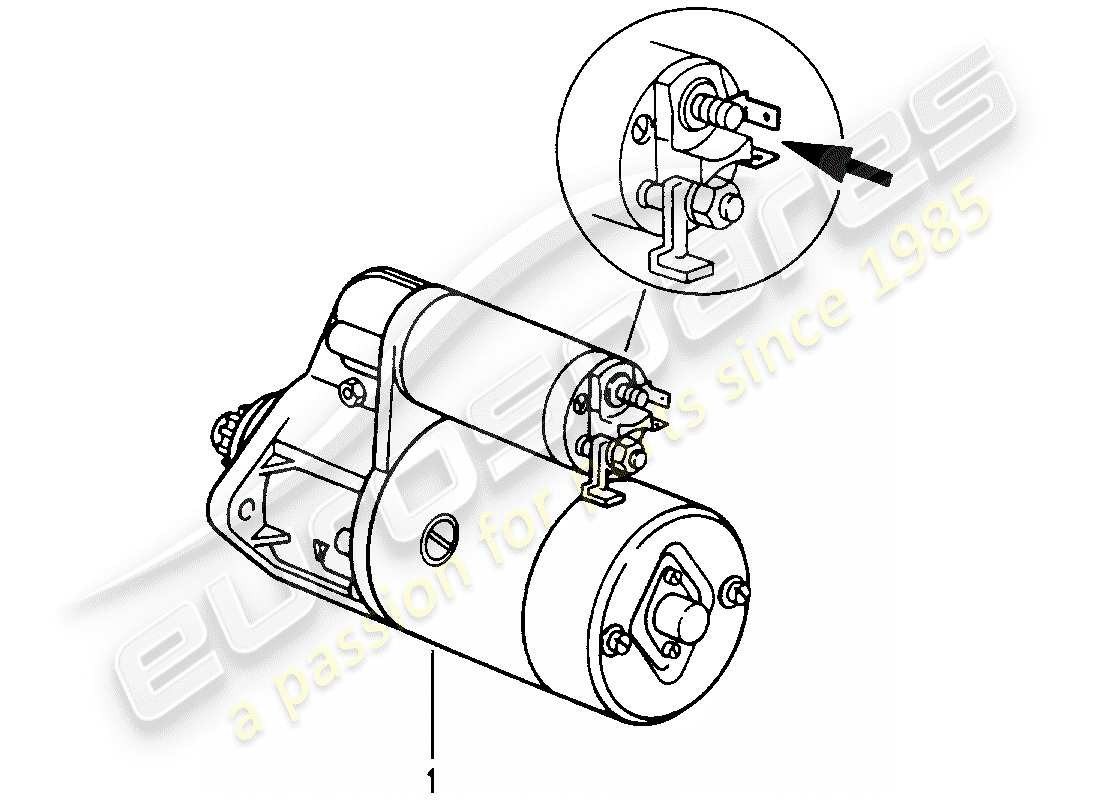 Porsche Replacement catalogue (1967) STARTER Part Diagram