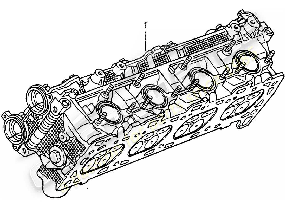 Porsche Replacement catalogue (1968) CYLINDER HEAD Part Diagram