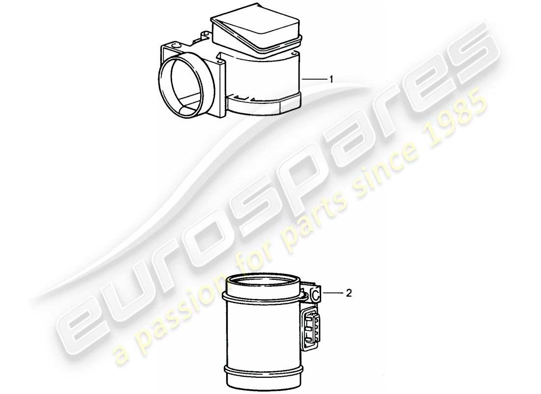 Porsche Replacement catalogue (1968) MASS AIR FLOW SENSOR Part Diagram