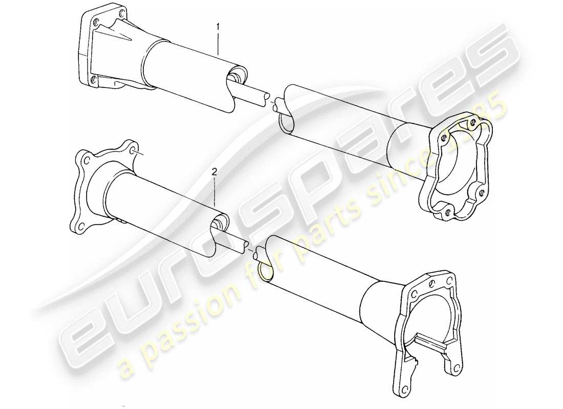 Porsche Replacement catalogue (1968) CENTRAL TUBE Part Diagram