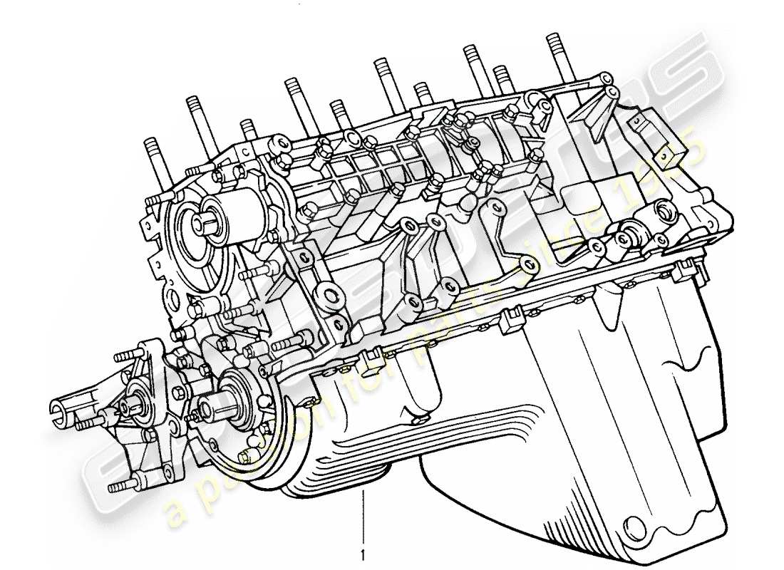 Porsche Replacement catalogue (1969) Short Engine Part Diagram