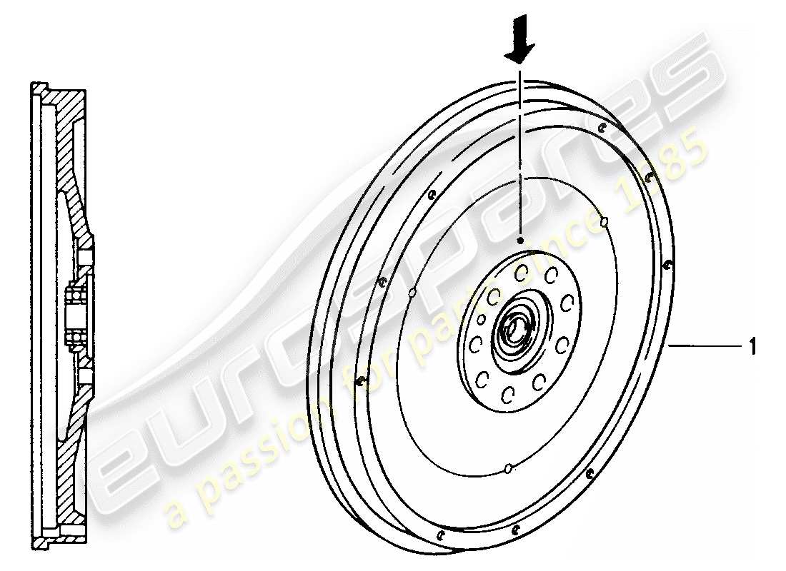 Porsche Replacement catalogue (1969) FLYWHEEL Part Diagram