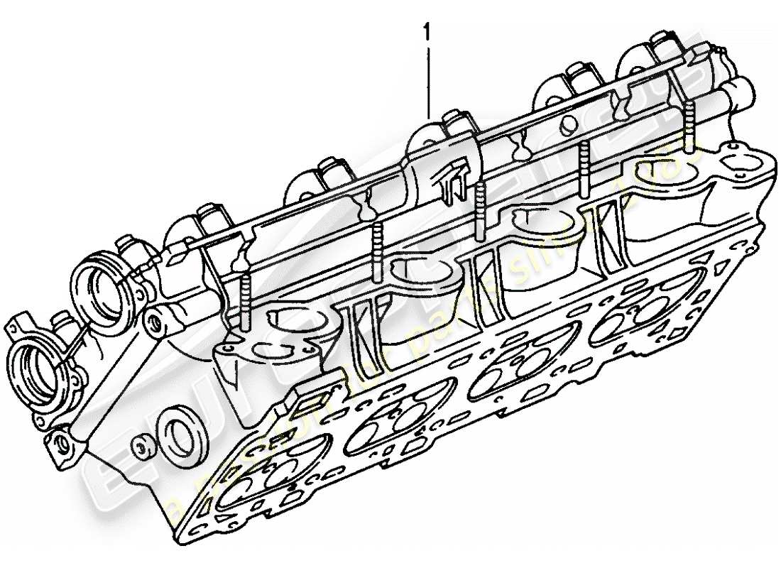 Porsche Replacement catalogue (1970) CYLINDER HEAD Part Diagram