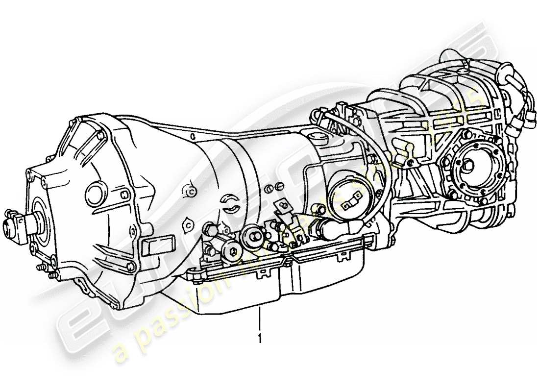 Porsche Replacement catalogue (1970) AUTOMATIC TRANSMISSION Part Diagram