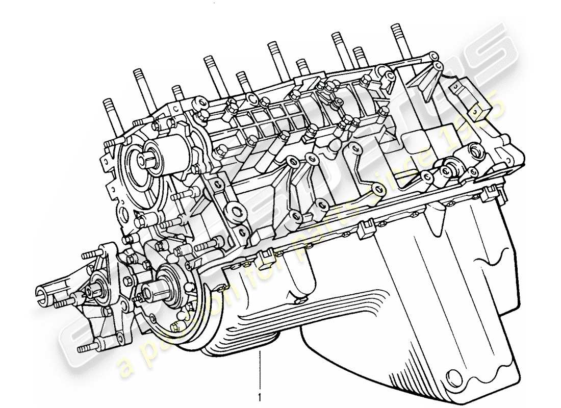 Porsche Replacement catalogue (1971) Short Engine Part Diagram