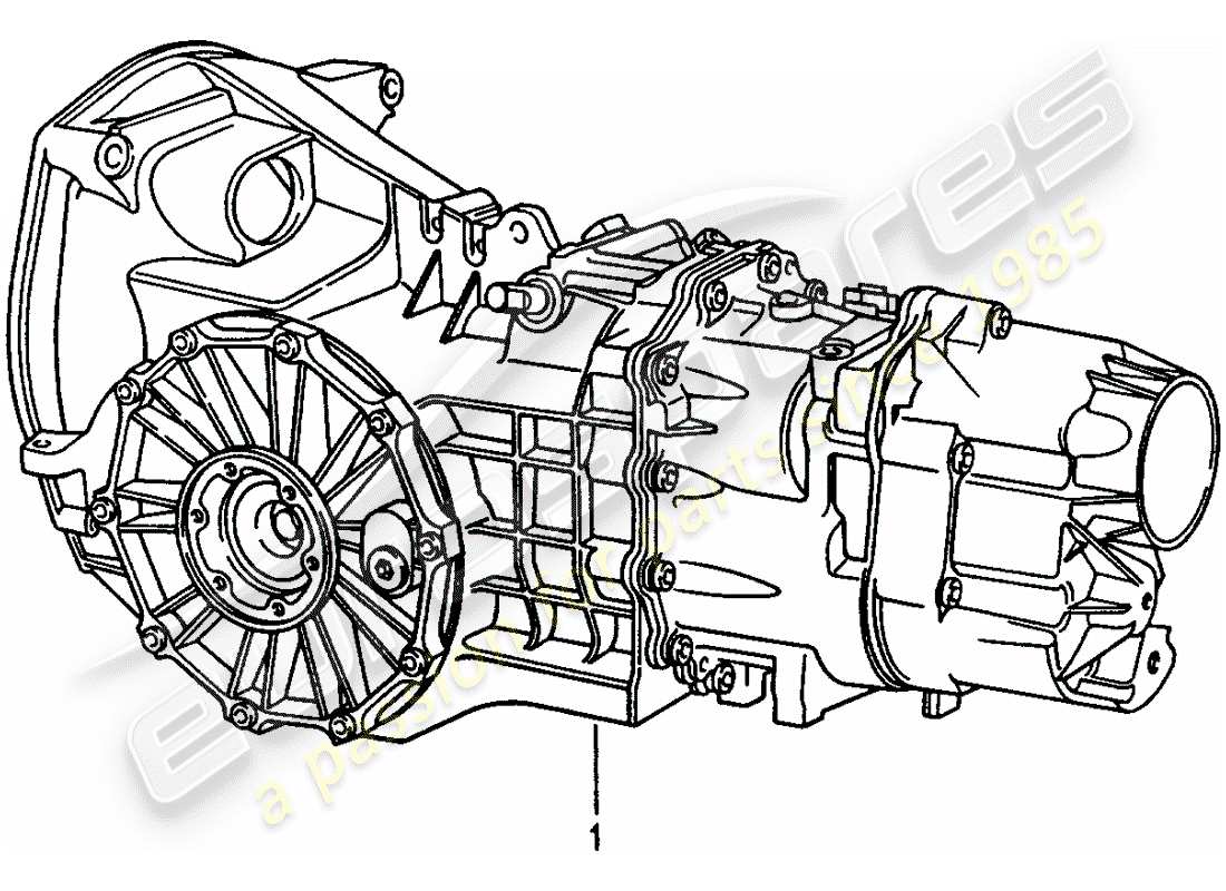 Porsche Replacement catalogue (1974) MANUAL GEARBOX Part Diagram