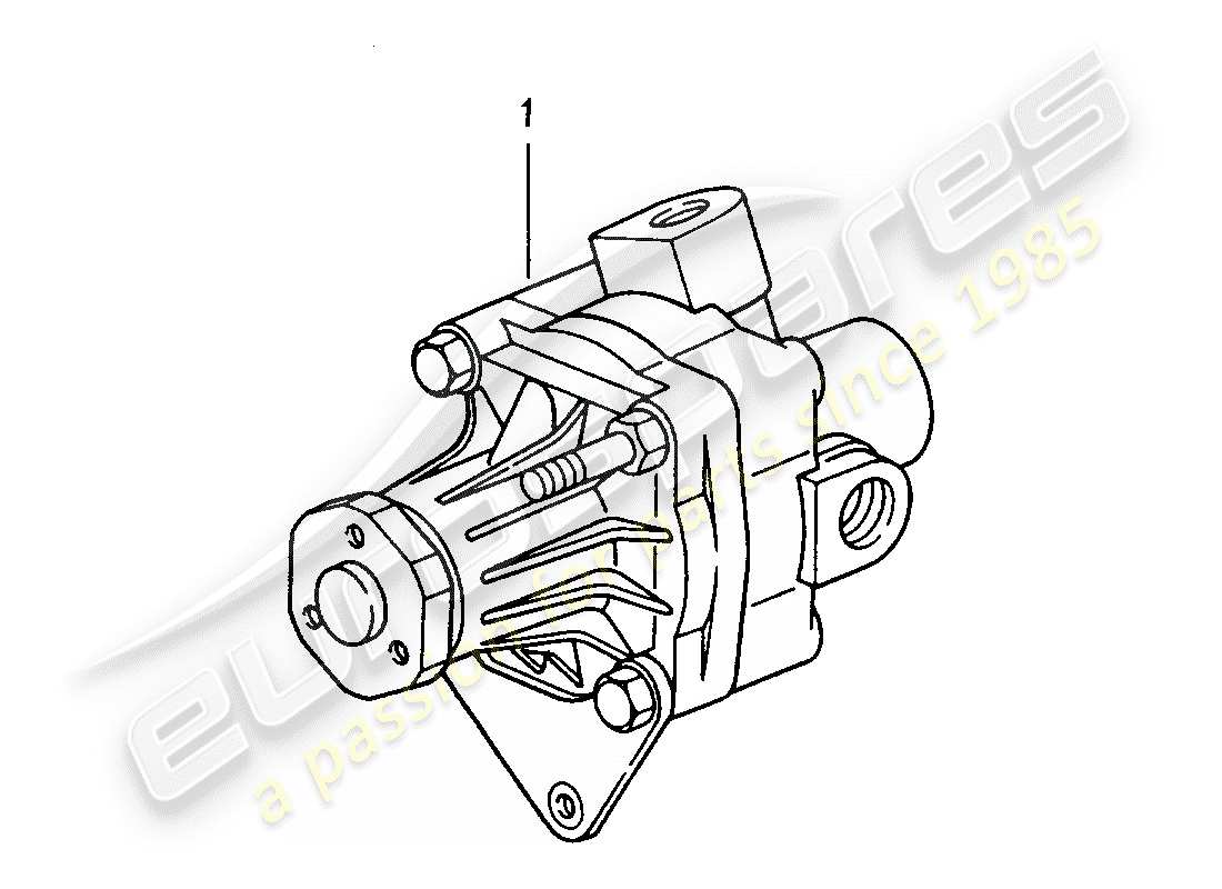 Porsche Replacement catalogue (1975) POWER-STEERING PUMP Part Diagram