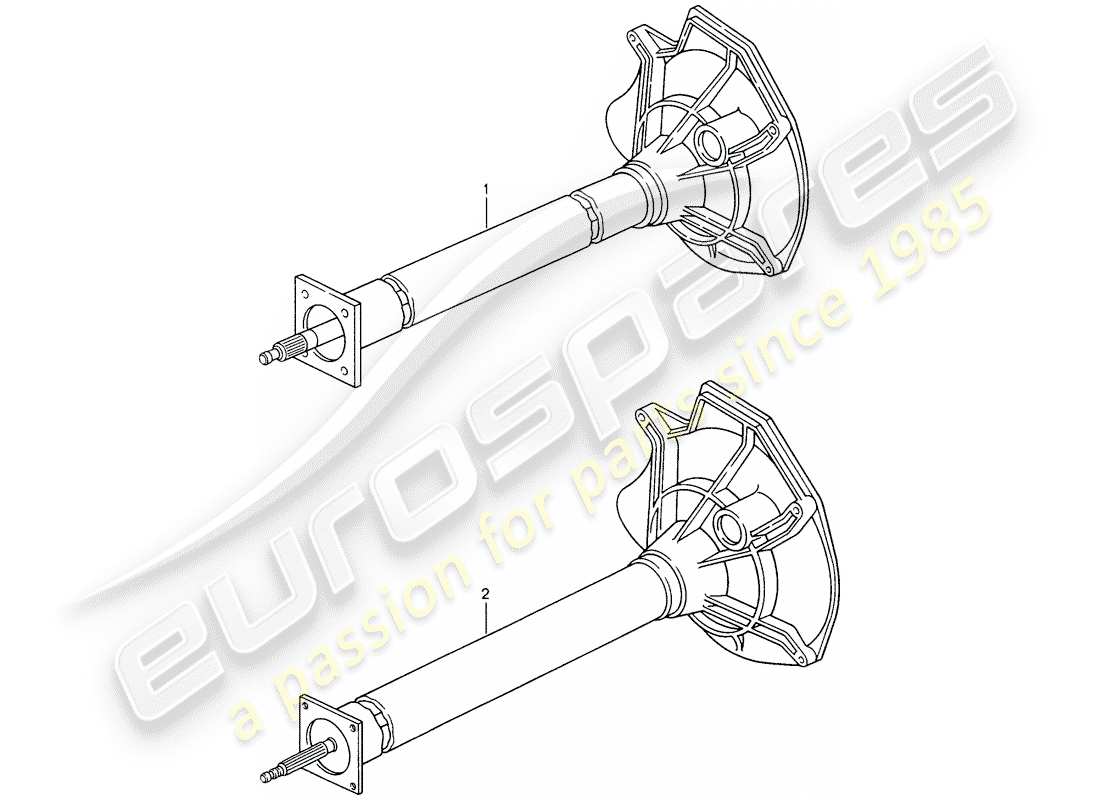 Porsche Replacement catalogue (1978) CENTRAL TUBE Part Diagram