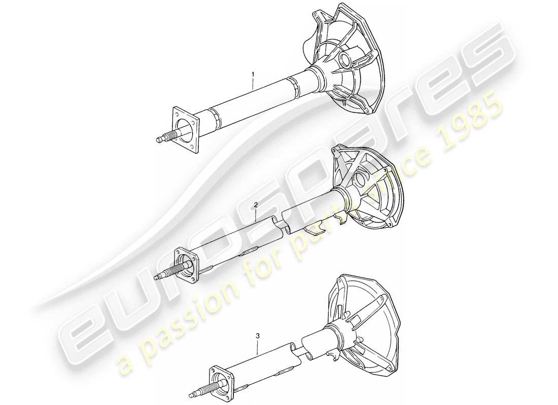 Porsche Replacement catalogue (1980) CENTRAL TUBE Parts Diagram