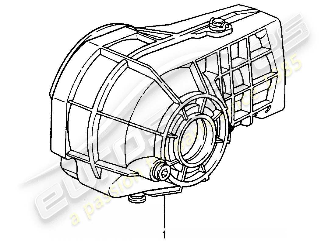 Porsche Replacement catalogue (1980) front axle differential Parts Diagram