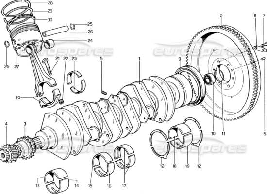 a part diagram from the Ferrari 330 and 365 parts catalogue