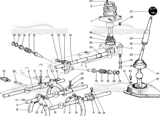 a part diagram from the Ferrari 330 and 365 parts catalogue