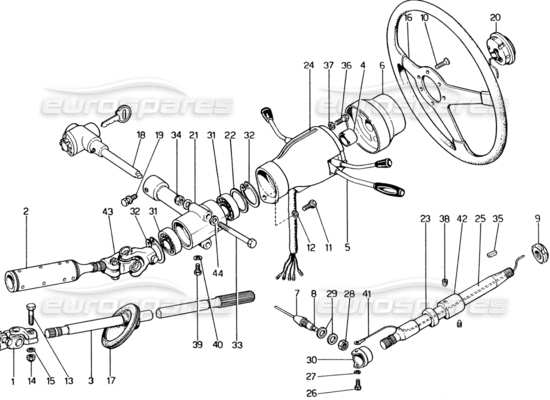 a part diagram from the Ferrari 330 and 365 parts catalogue