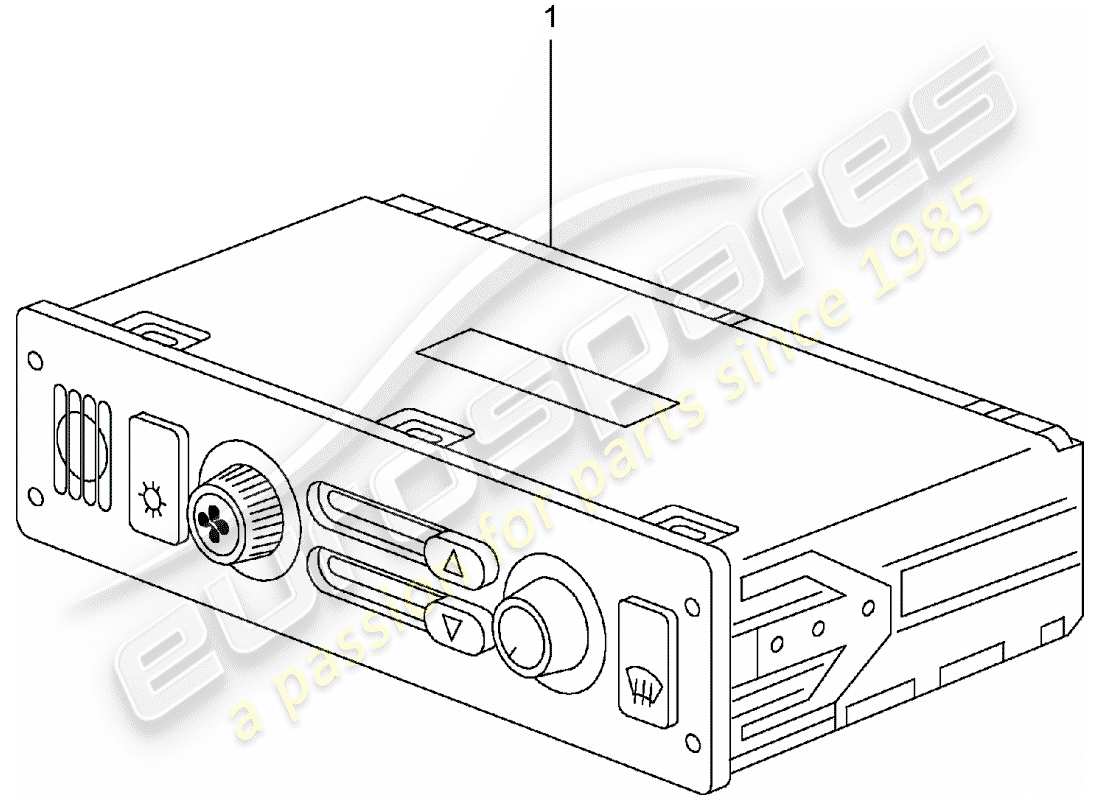 Porsche Replacement catalogue (1983) CONTROL SWITCH Part Diagram