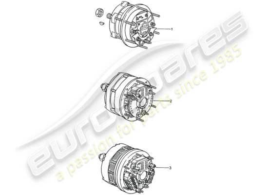 a part diagram from the Porsche Replacement catalogue (1986) parts catalogue