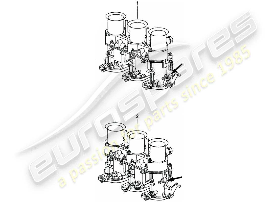 Porsche Replacement catalogue (1989) carburetor Part Diagram