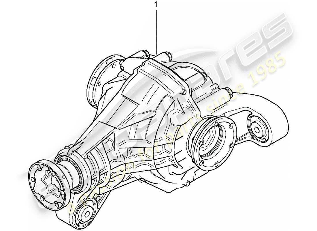 Porsche Replacement catalogue (1993) rear axle differential Part Diagram