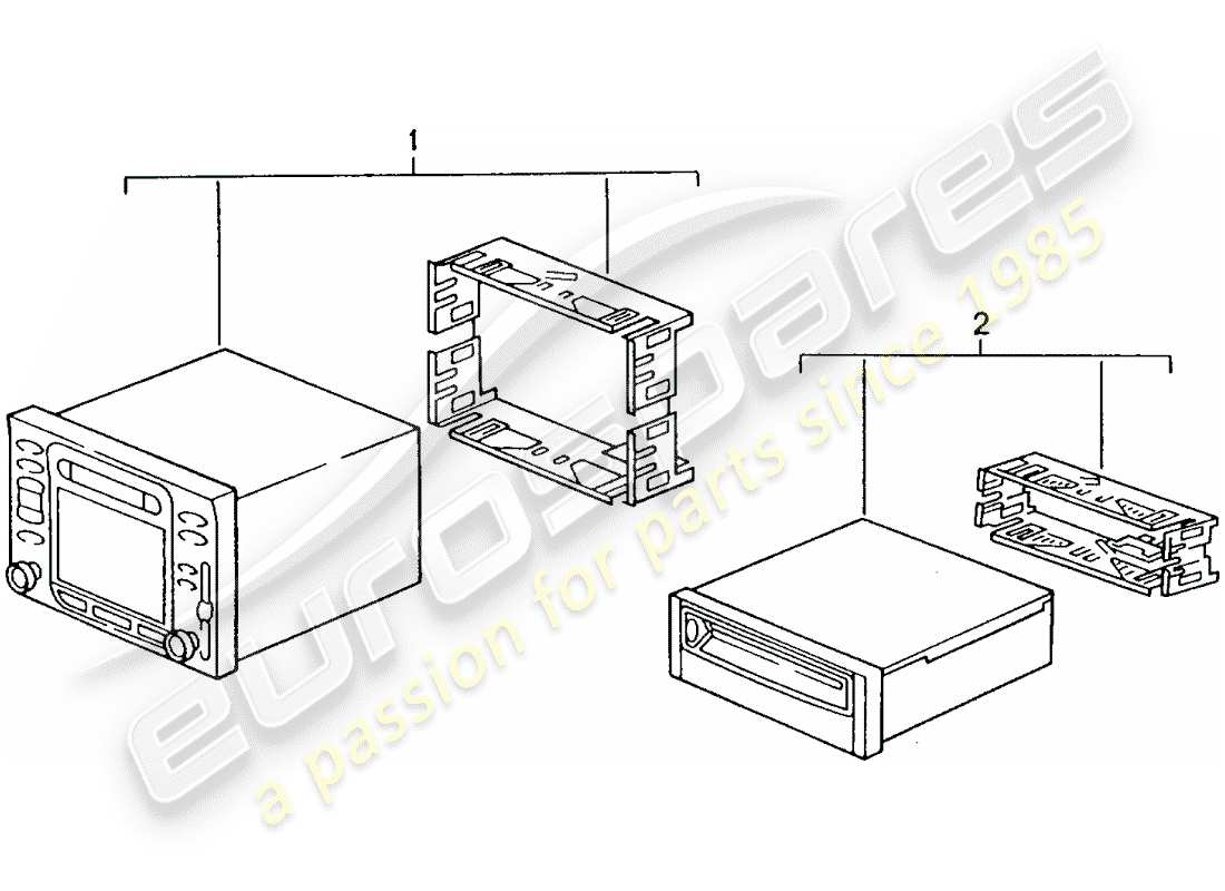 Porsche Replacement catalogue (1998) NAVIGATION SYSTEM Part Diagram