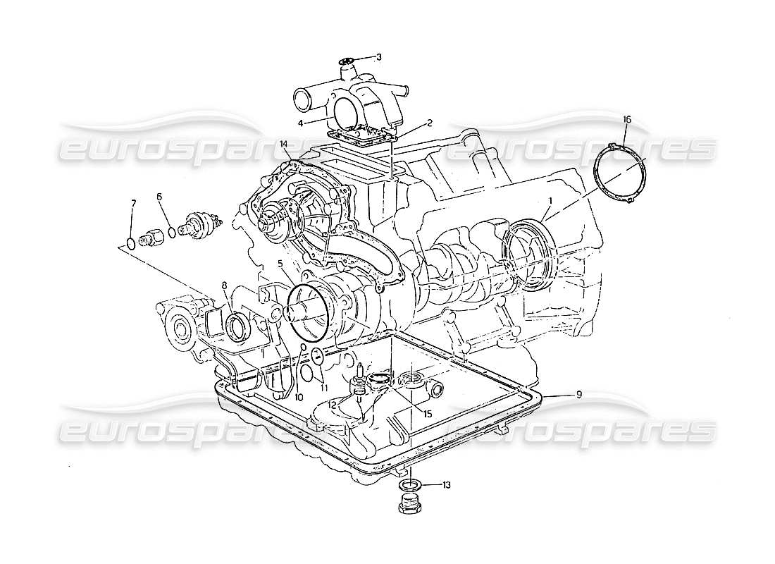 Maserati Biturbo 2.5 (1984) Gasket Set and Oil Seals for Block Overhaul Part Diagram