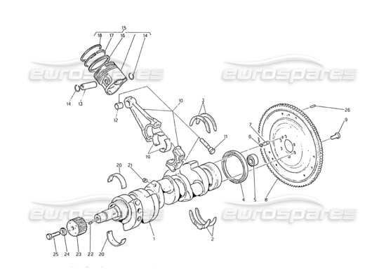 a part diagram from the Maserati Biturbo (1983-1995) parts catalogue