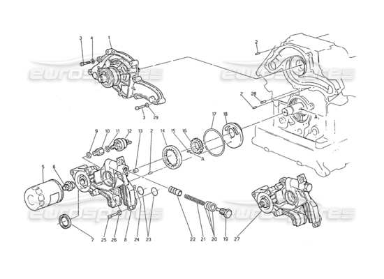 a part diagram from the Maserati Biturbo (1983-1995) parts catalogue