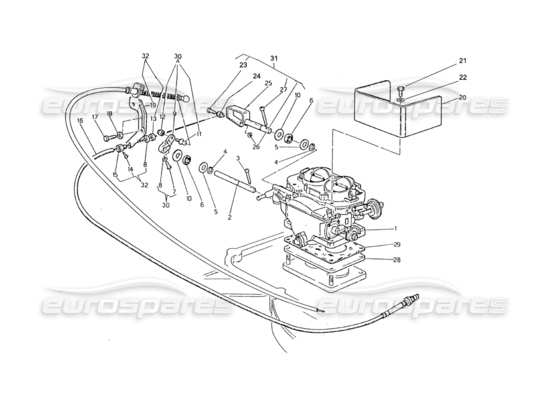 a part diagram from the Maserati Biturbo 2.5 (1984) parts catalogue