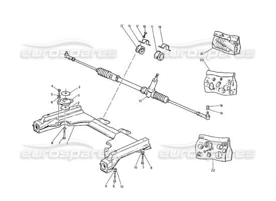 a part diagram from the Maserati Biturbo 2.5 (1984) parts catalogue