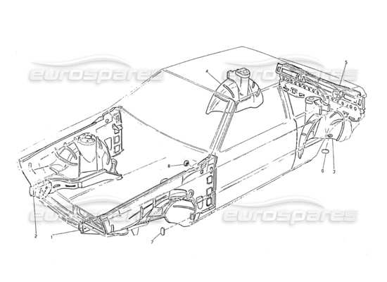 a part diagram from the Maserati Biturbo (1983-1995) parts catalogue