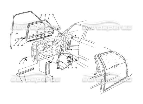 a part diagram from the Maserati Biturbo (1983-1995) parts catalogue