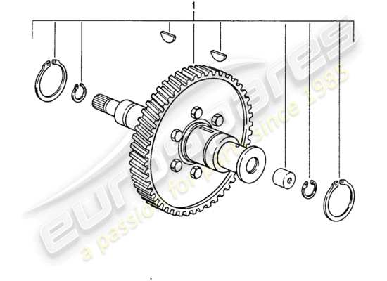 a part diagram from the Porsche Replacement catalogue parts catalogue