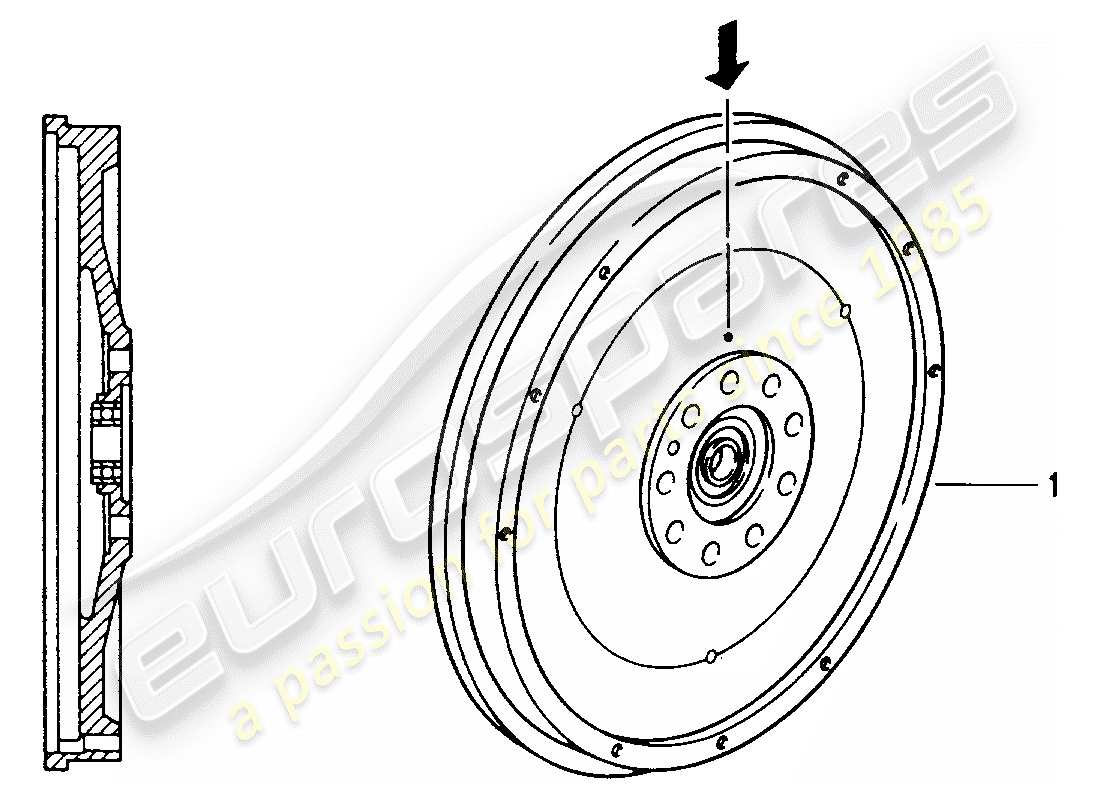 Porsche Replacement catalogue (2012) FLYWHEEL Part Diagram