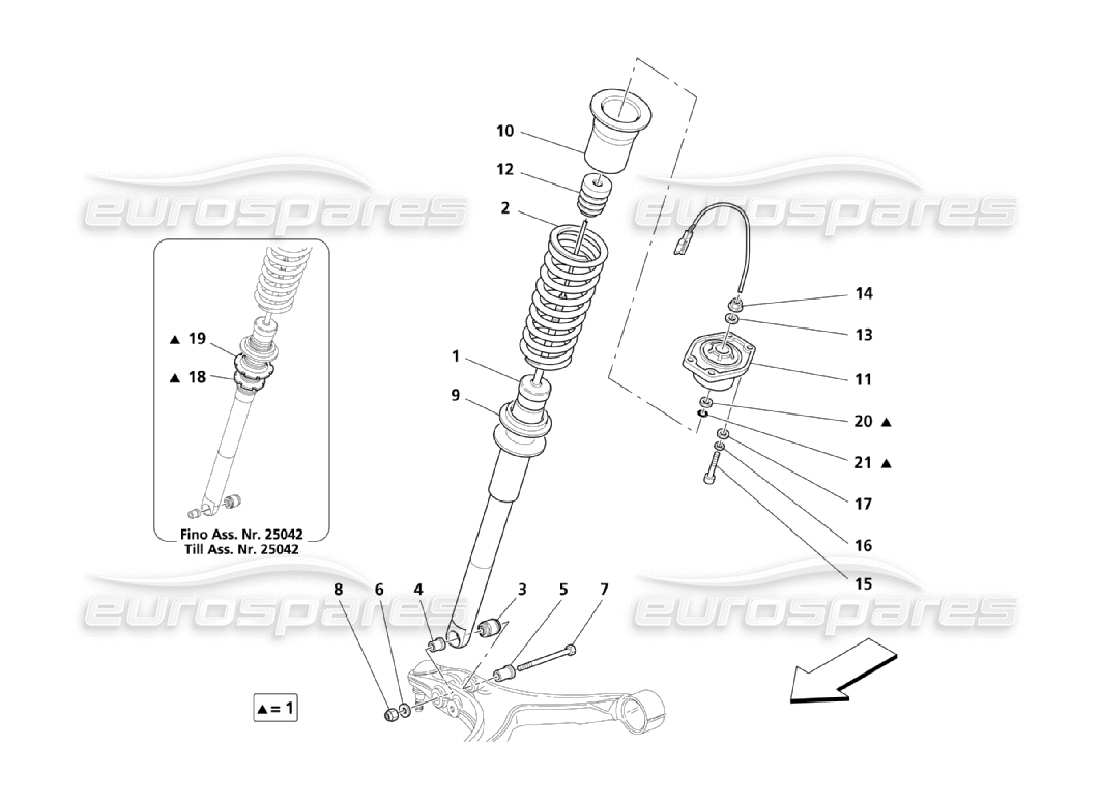 Maserati QTP. (2006) 4.2 Front Suspension Parts Parts Diagram