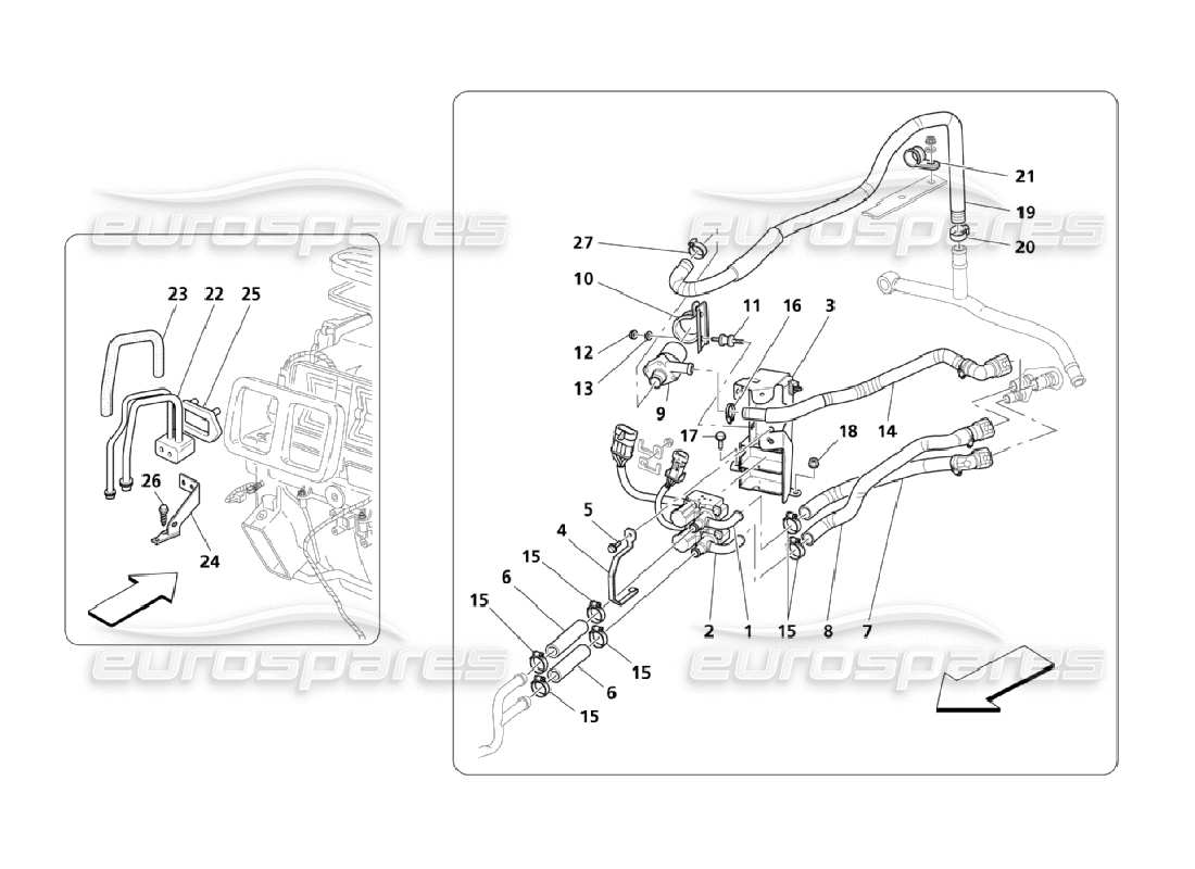 Maserati QTP. (2006) 4.2 A.C. Group: Engine Compartment Parts (Page 2-2) Part Diagram