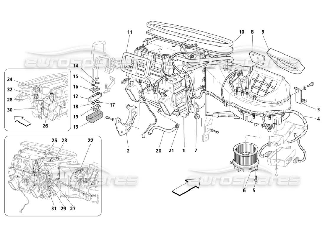 Maserati QTP. (2006) 4.2 A.C. Group: Dashboard Parts Parts Diagram