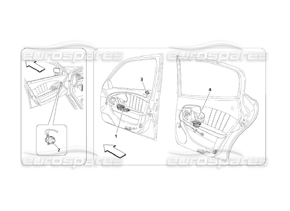 Maserati QTP. (2006) 4.2 Doors Services Part Diagram