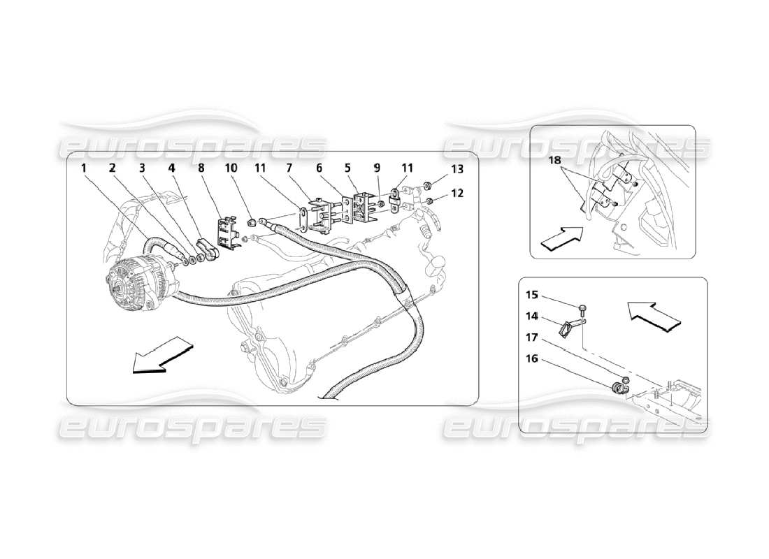 Maserati QTP. (2006) 4.2 Main Cables (Page 2-2) Parts Diagram