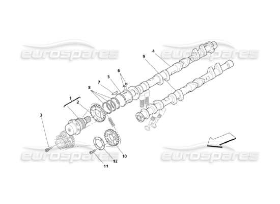 a part diagram from the Maserati Quattroporte M139 (2005-2013) parts catalogue