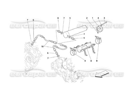 a part diagram from the Maserati Quattroporte M139 (2005-2013) parts catalogue